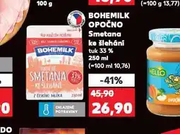 Kaufland Bohemilk opočno smetana ke šlehání 33% nabídka
