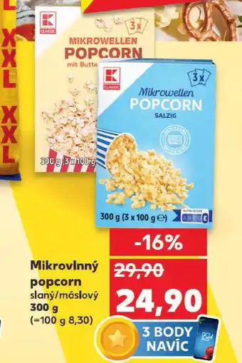 Kaufland Mikrovlnný popcorn nabídka
