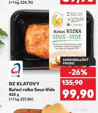 Kaufland Kuřecí rolka sous vide nabídka