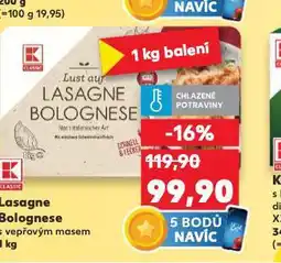 Kaufland Lasagne bolognese s vepřovým maseme nabídka