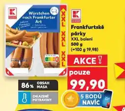 Kaufland Frankfurtské párky xxl nabídka