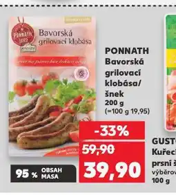 Kaufland Bavorská grilovací klobása / šnek nabídka