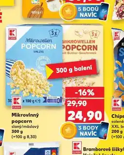 Kaufland Mikrovlnný popcorn nabídka