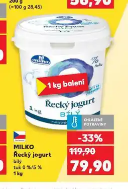 Kaufland Milko řecký jogurt nabídka