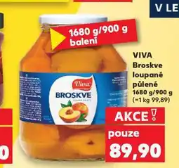 Kaufland Vva broskve loupané půlené nabídka