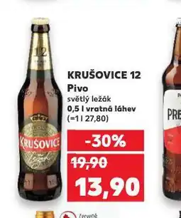 Kaufland Pivo krušovice 12 královský ležák nabídka