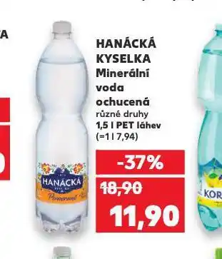 Kaufland Hanácká kyselka ochucená nabídka