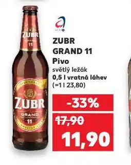 Kaufland Pivo zubr grand 11 nabídka