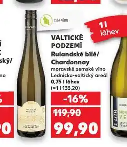 Kaufland Valtické podzemí chardonnay nabídka