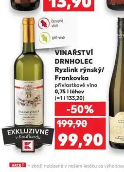 Kaufland Vinařství drnholec frankovka nabídka