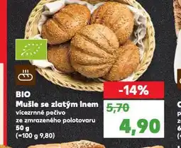 Kaufland Bio mušle se zlatým lnem nabídka