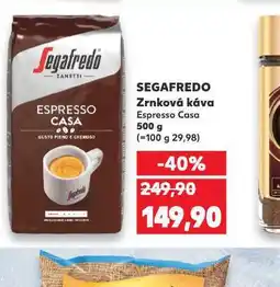 Kaufland Segafredo zrnková káva nabídka