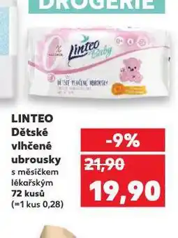 Kaufland Linteo baby dětské vlhčené ubrousky nabídka