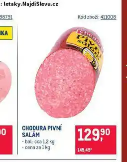 Makro Chodura pivní salám nabídka