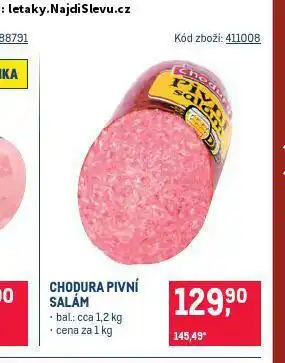 Makro Chodura pivní salám nabídka