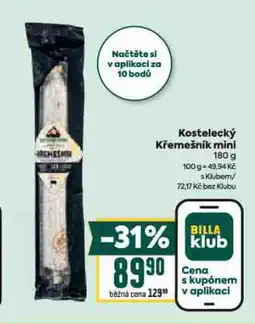 Billa Kostelecký křemešník nabídka
