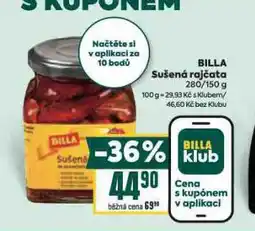 Billa Sušená rajčata nabídka