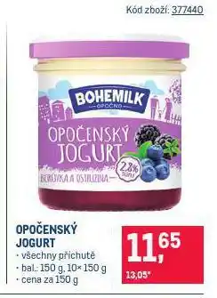 Makro Opočenský jogurt nabídka