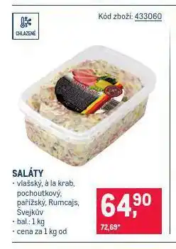 Makro Salát pochoutkový nabídka