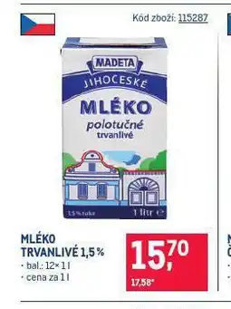 Makro Trvanlivé mléko nabídka