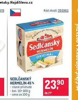 Makro Sedlčanský hermelín nabídka