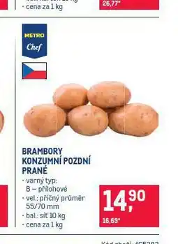 Makro Brambory konzumní pozdní nabídka
