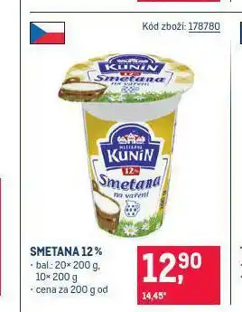 Makro Kunín smetana na vaření 12% nabídka