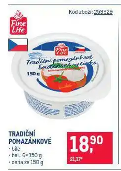 Makro Tradiční pomazánkové nabídka