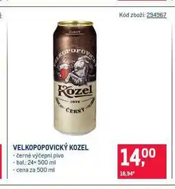 Makro Pivo velkopopovický kozel nabídka