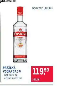 Makro Pražská vodka nabídka
