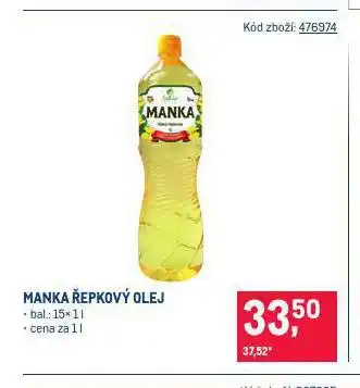Makro Manka řepkový olej nabídka