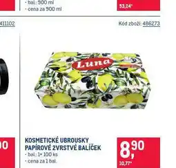 Makro Kosmetické ubrousky nabídka