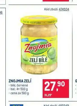 Makro Znojmia zelí nabídka