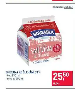 Makro Bohemilk smetana ke šlehání nabídka