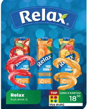 Tamda Foods RELAX fruit drink nabídka