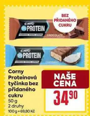 Billa Corny Proteinová tyčinka bez přidaného cukru 50 g nabídka