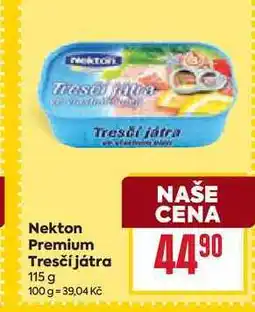 Billa Nekton Premium Tresčí játra 115 g nabídka
