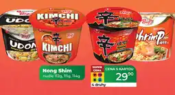 Tamda Foods Nong Shim nudle nabídka