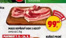 Penny Market Maso vepřový bok s kostí nabídka