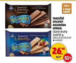 Penny Market Opavia kolonáda tradiční oplatky nabídka