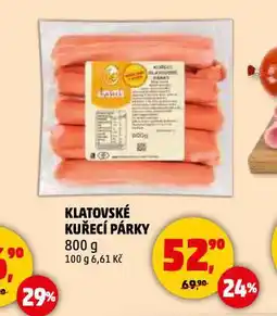 Penny Market Klatovské kuřecí párky nabídka