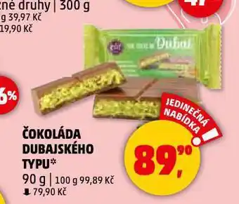 Penny Market Čokoláda dubajského typu nabídka