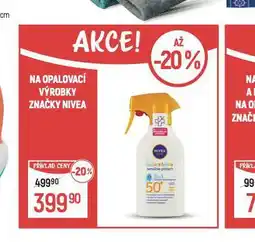Globus Nivea opalovací výrobky nabídka