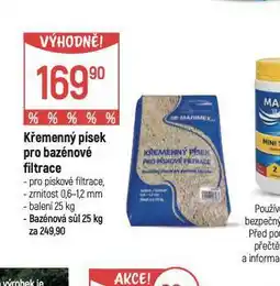 Globus Křemenný písek pro bazénové filtrace nabídka