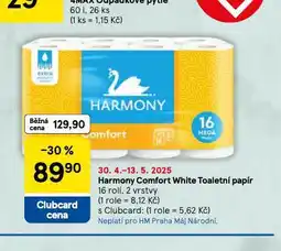 Tesco Harmony toaletní papír nabídka