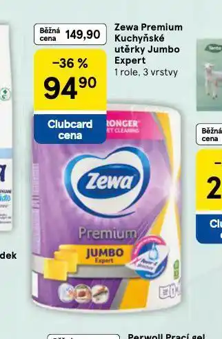 Tesco Zewa premium kuchyňské utěrky jumbo expert nabídka