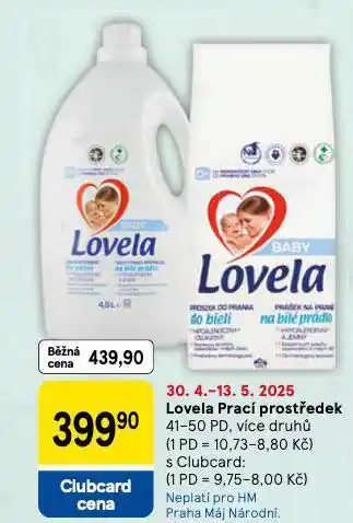 Tesco Lovela prací prostředek nabídka