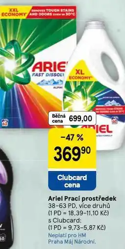 Tesco Ariel prací prostředek nabídka