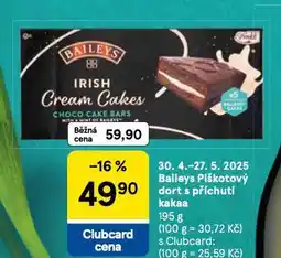 Tesco Baileys piškotový dort s příchutí kakaa nabídka