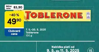 Tesco Toblerone nabídka